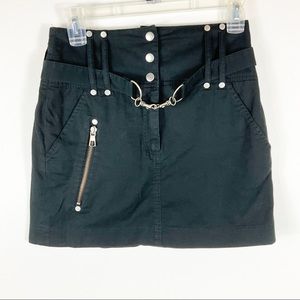 Y2K H&M Punk Goth Mini Skirt Black size 0